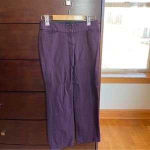Ann Taylor Loft Purple Marisa Boot Cut Dress Pants 00P